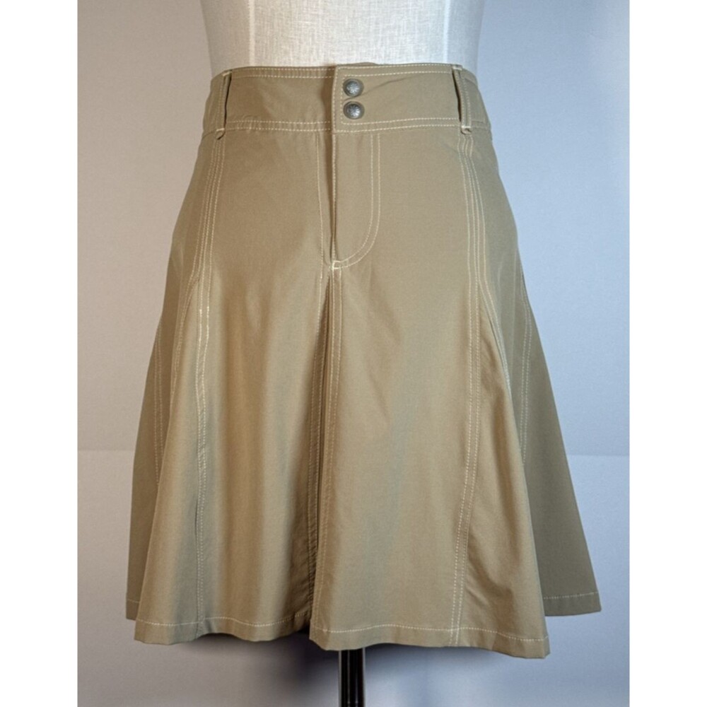 Athleta Whatever Skort Women 14 A-Line Tennis Athleisure Skirt & Shorts Tan